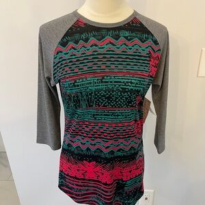 Colorful Patterned Women's Top Randy Lularoe size XS